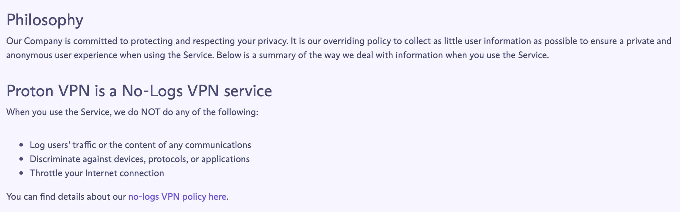 ProtonVPN - Privacy Policy
