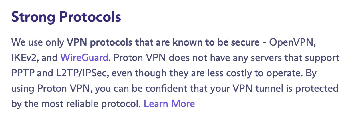 ProtonVPN - Protocols