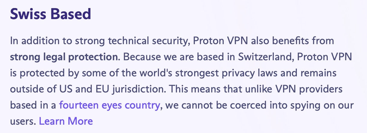 ProtonVPN - Swiss-based