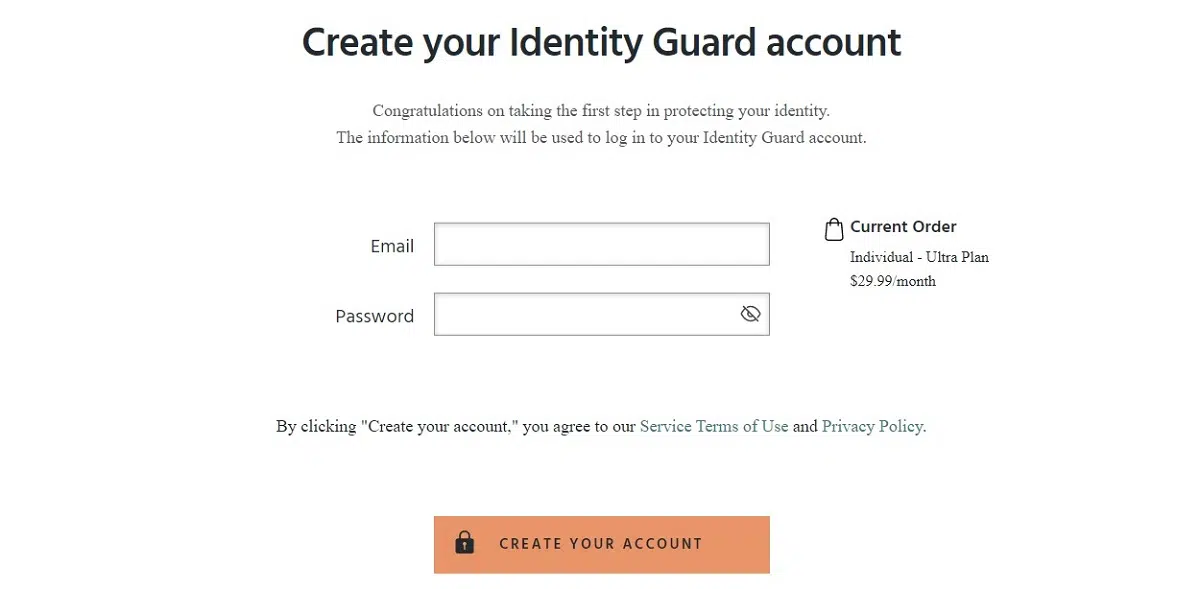 Create your Identity Guard account