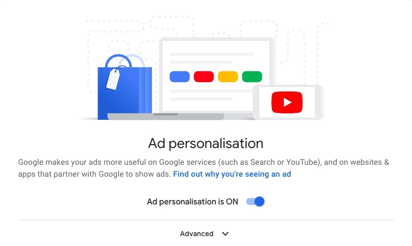 Google Ad personalisation