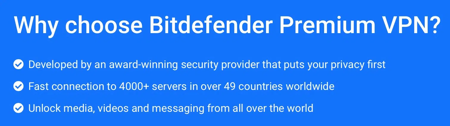 Bitdefender VPN - Servers