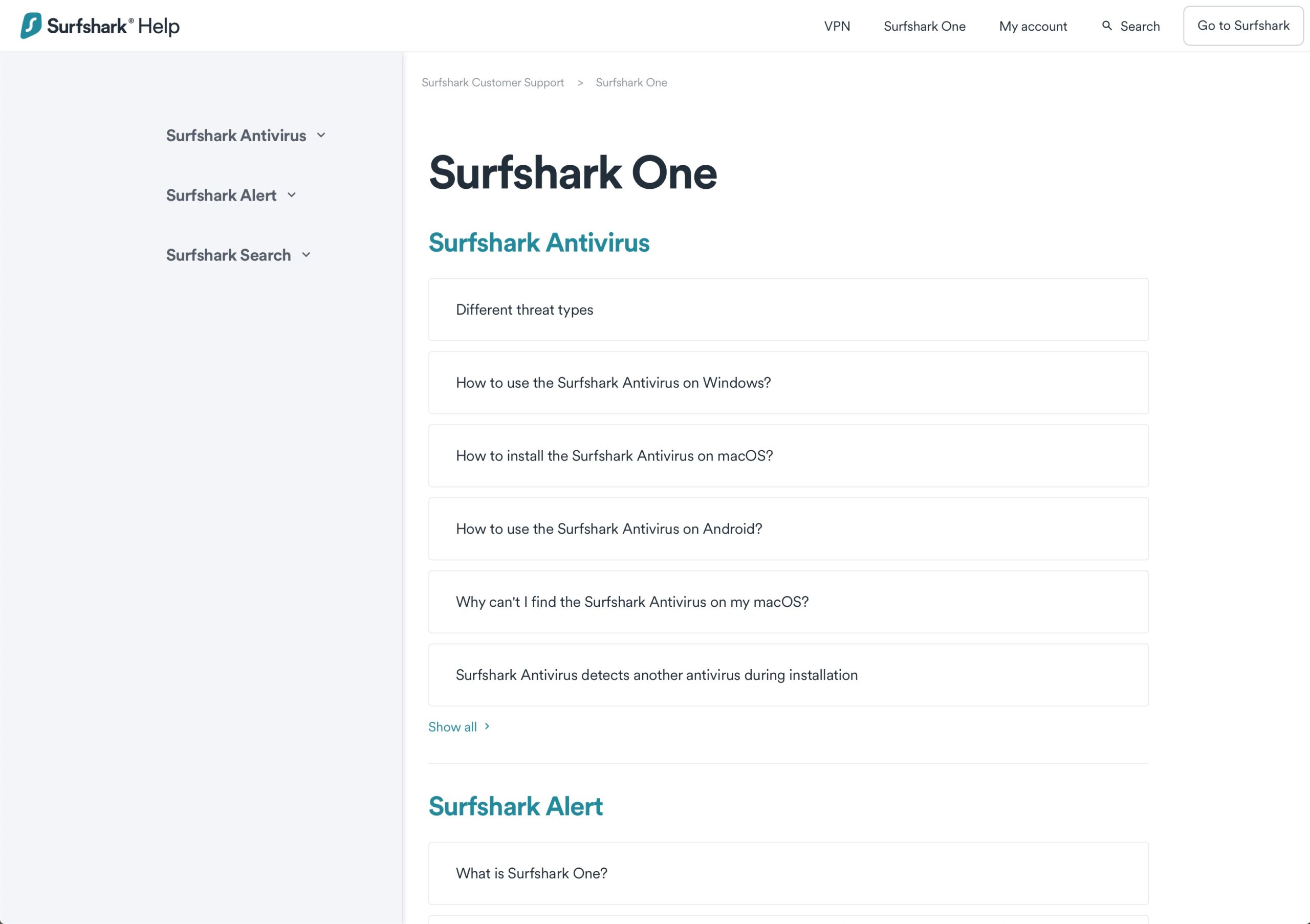 Surfshark One - FAQ
