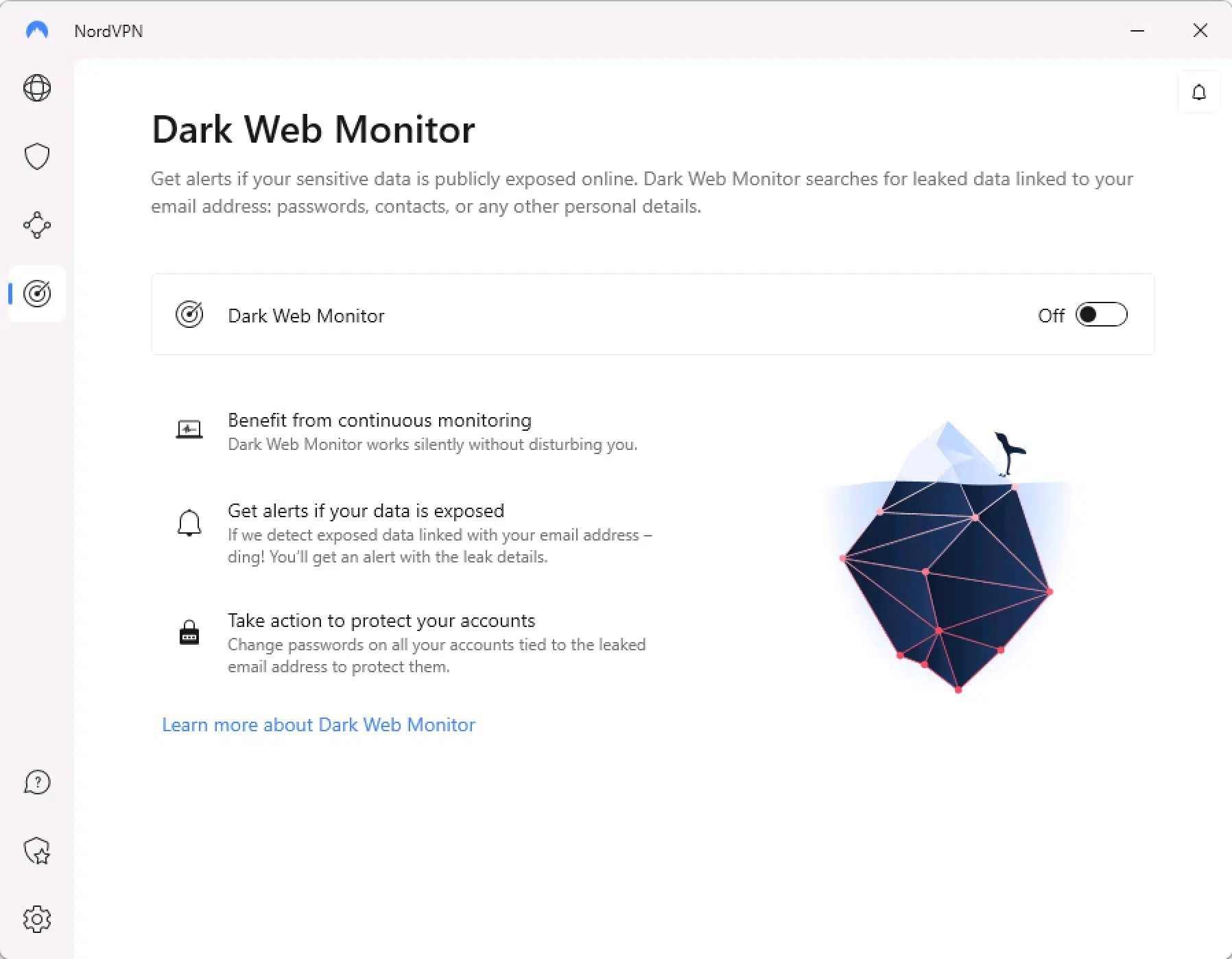 NordVPN – App – Dark Web Monitor