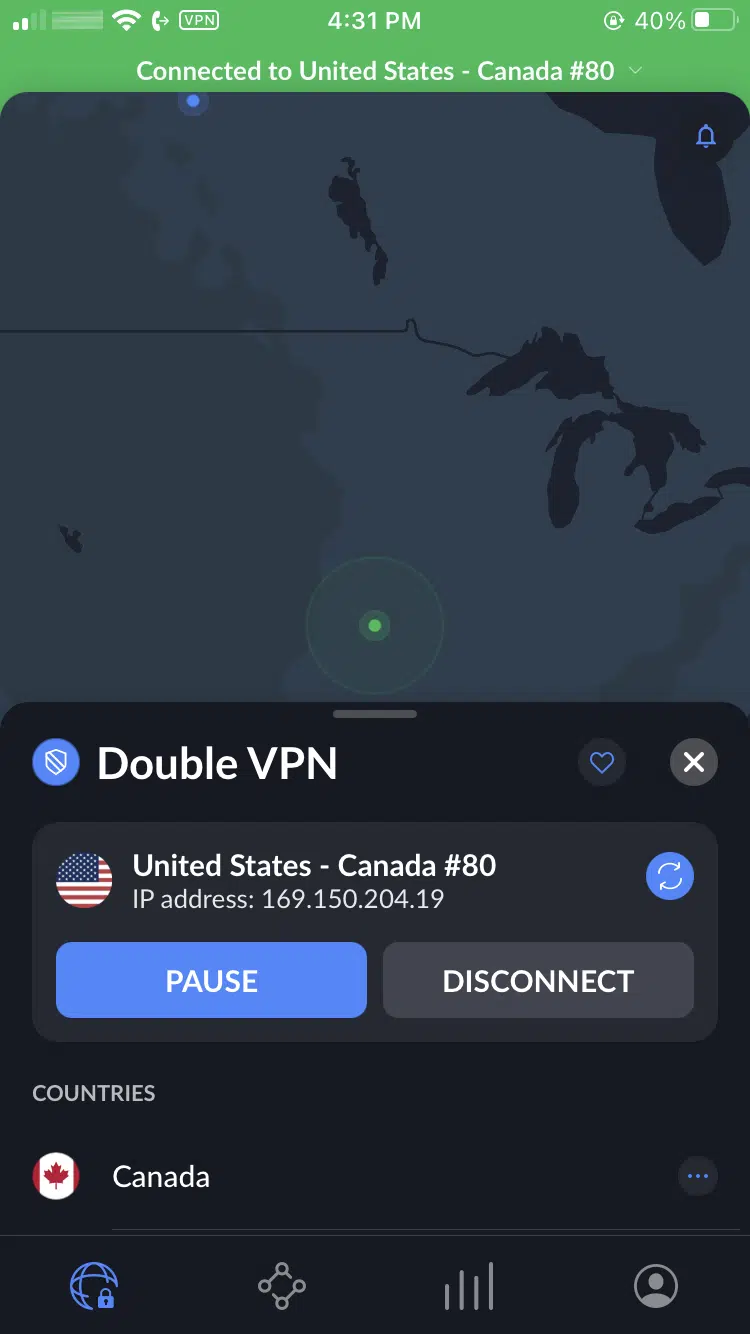 NordVPN - Aplicación para iOS