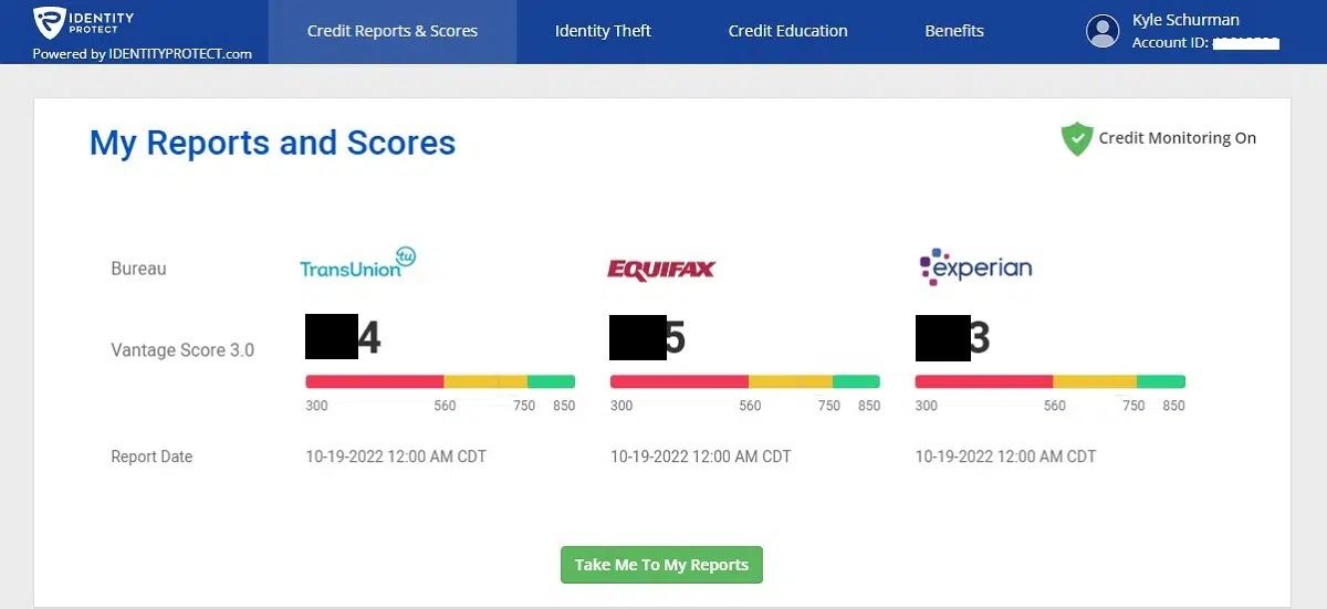 IdentityProtect credit score tracking