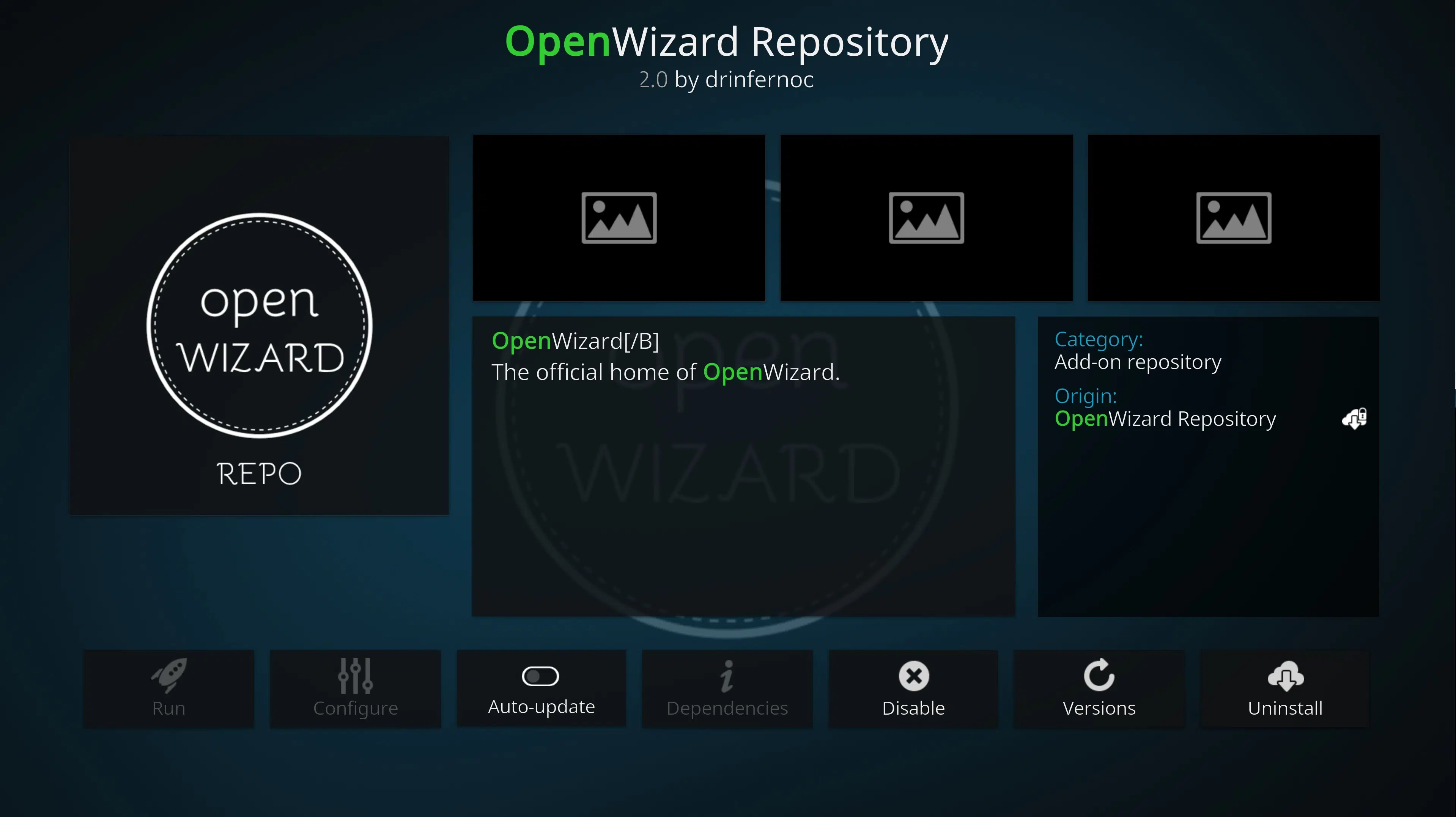 Clearing Kodi’s cache with the OpenWizard addon