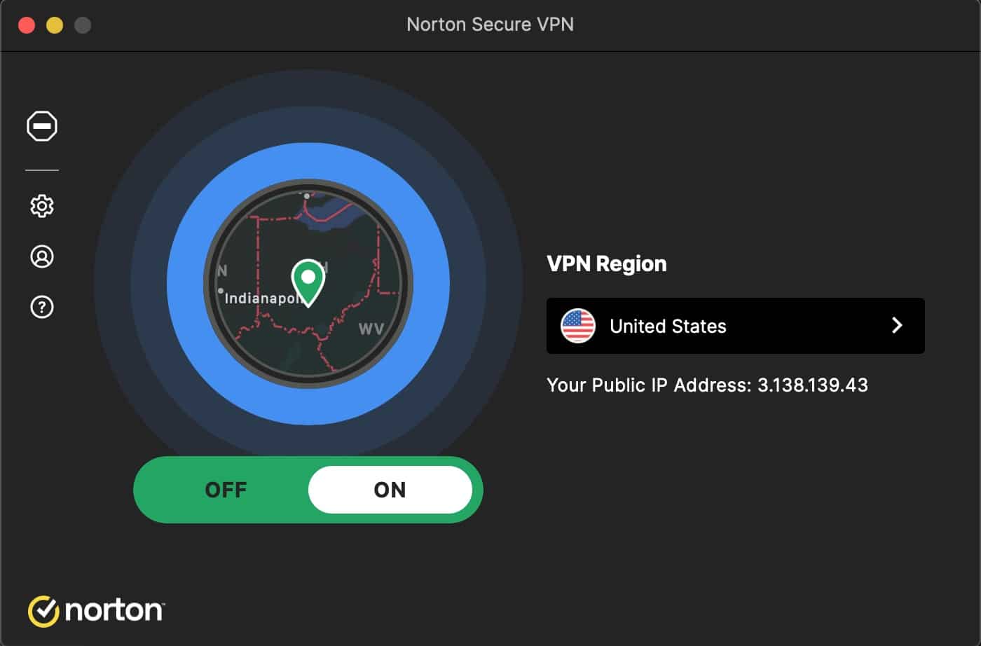 Norton VPN - App - Main