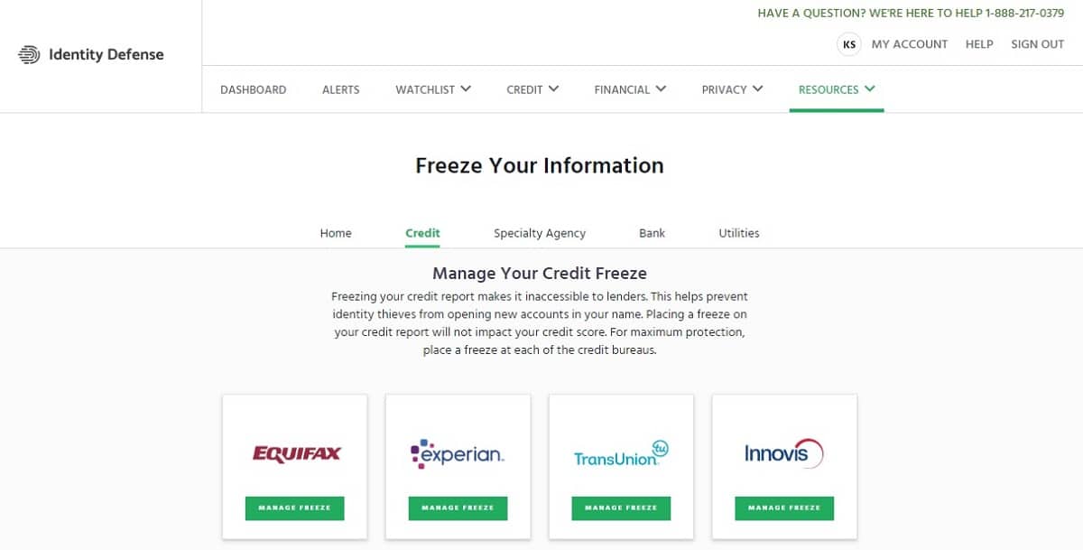 Identity Defense freeze your credit