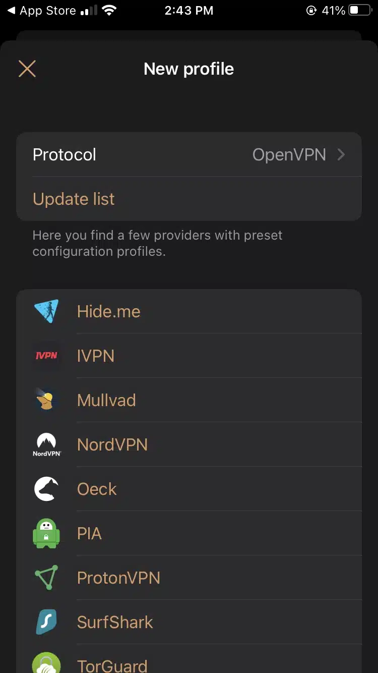 Oeck VPN - iOS