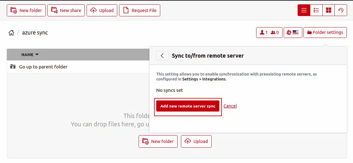 Sync to/from a remote server