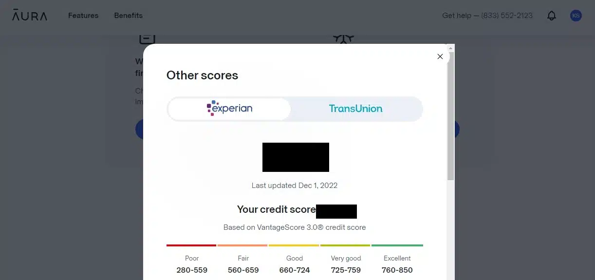 Aura credit score