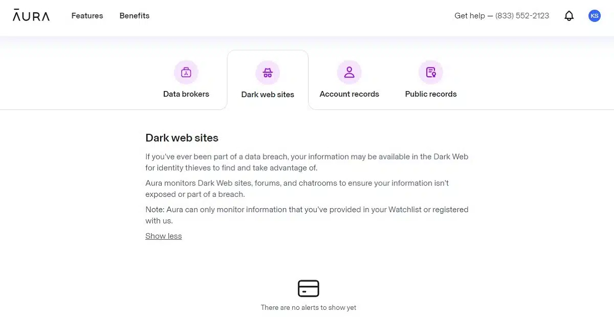 Aura dark web monitoring
