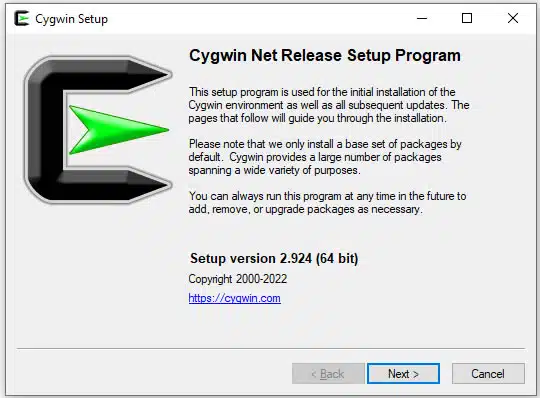 Cygwin Net Release Setup Program