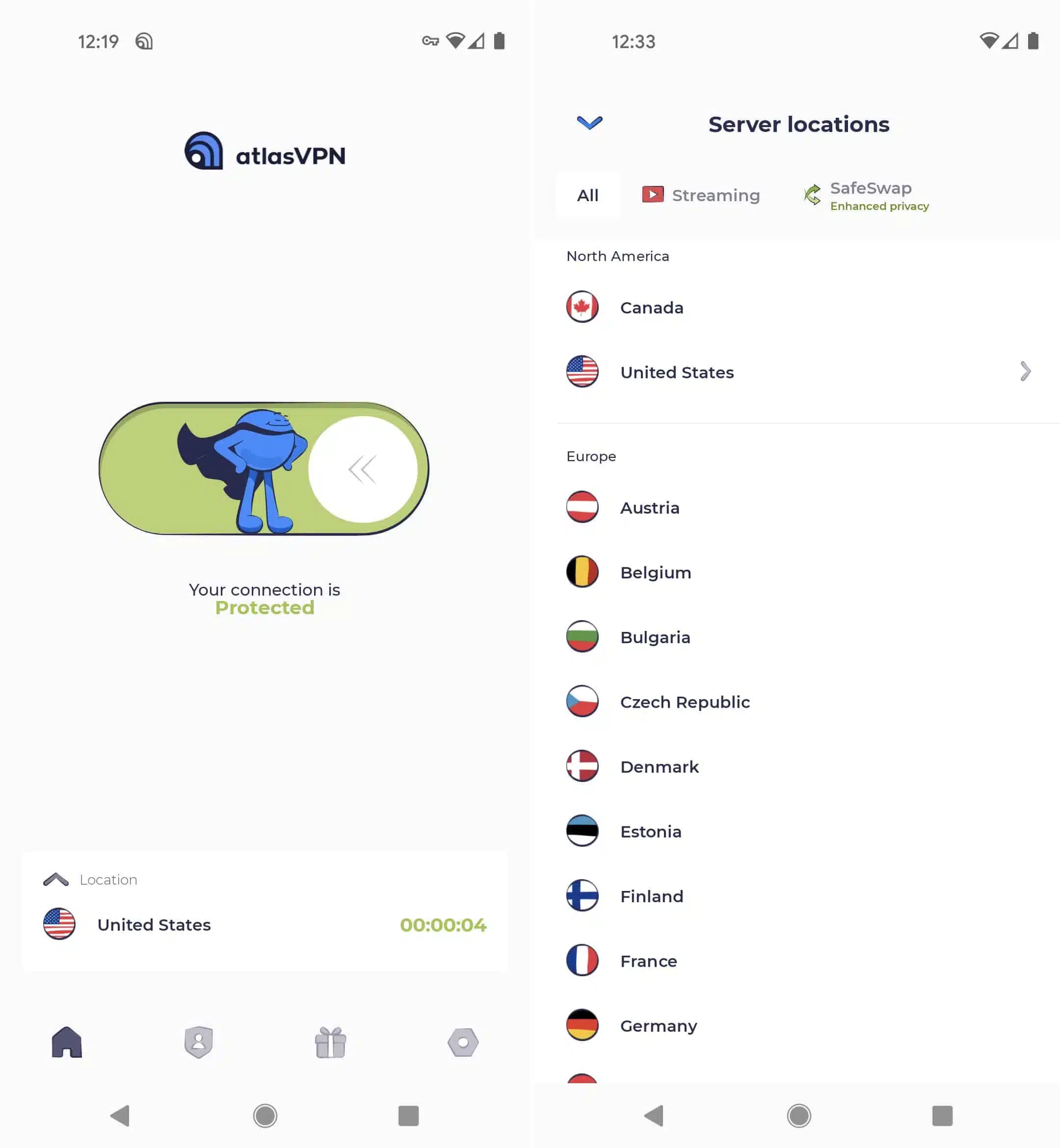 AtlasVPN - App - Mobile