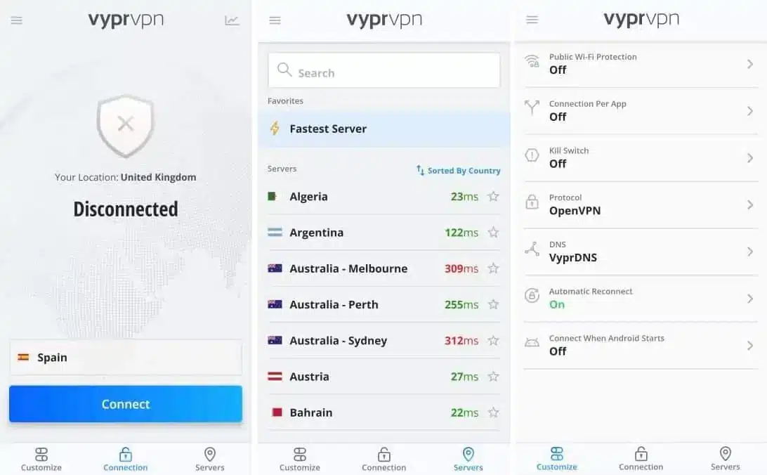 VyprVPN - App - Mobile