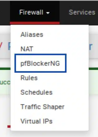 pfBlocker - Access pfBlocker