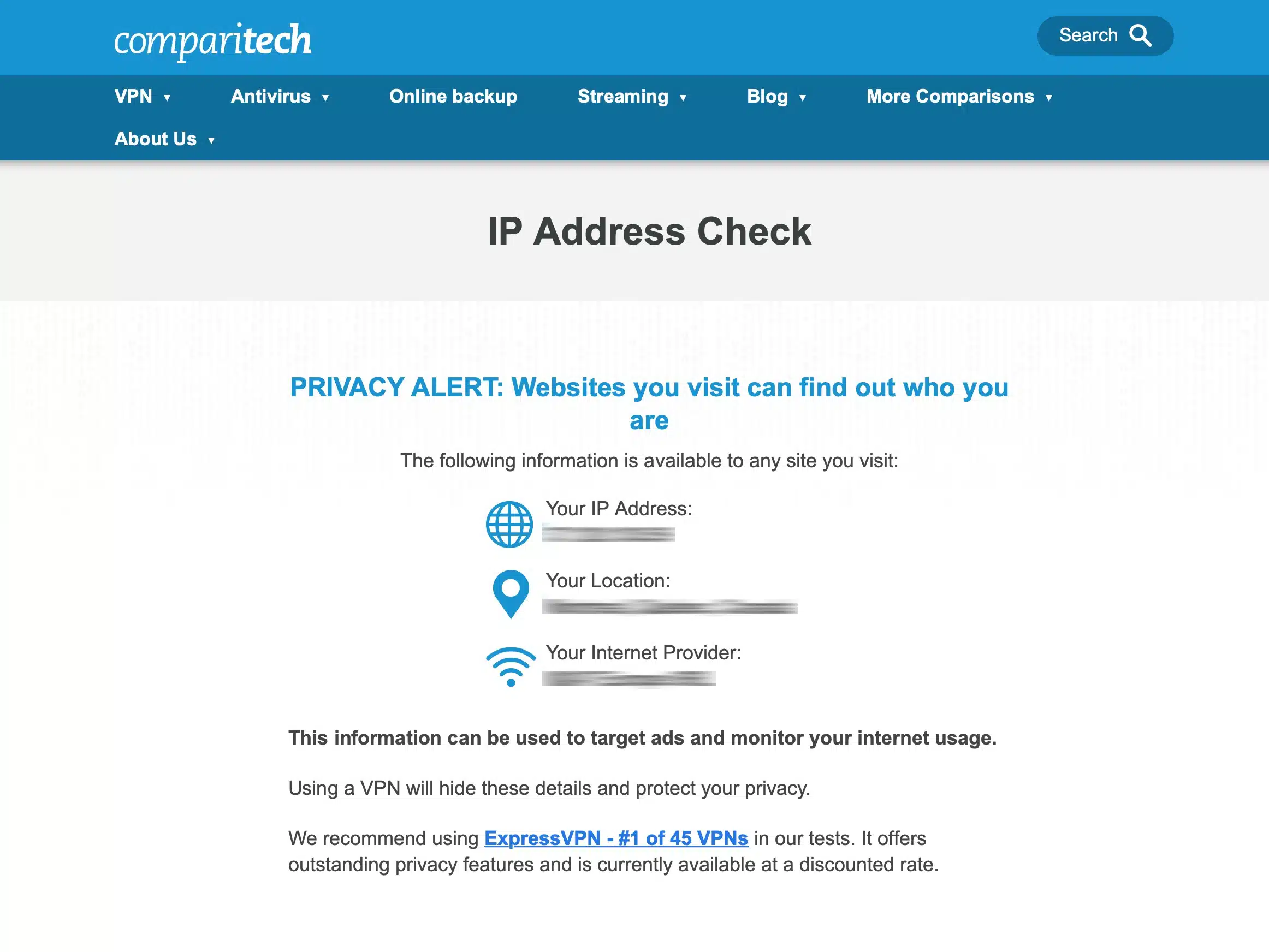 OPNsense WireGuard - Comparitech Check IP