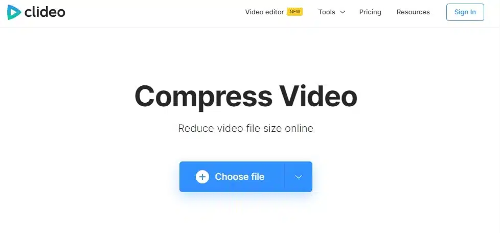 Clideo compress video