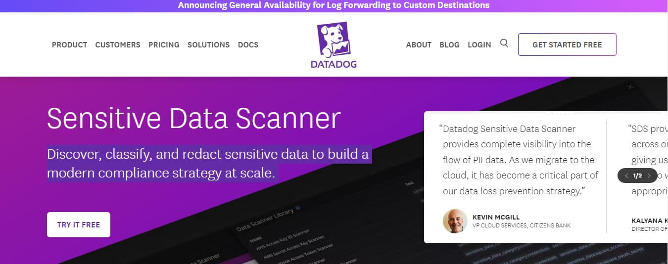 Datadog Sensitive Data Scanner