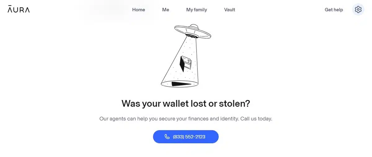 Aura lost wallet protection