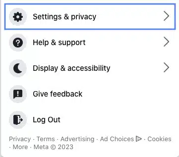 Facebook - Settings & Privacy