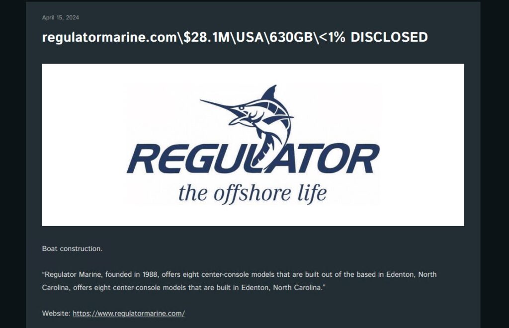 regulator marine ransomware